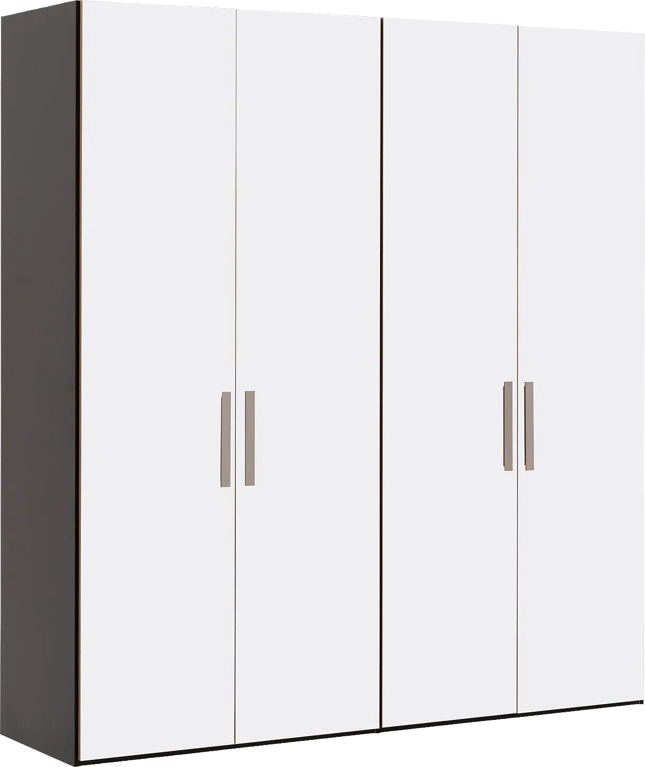 Goossens Kledingkast Easy Storage Ddk, Kledingkast 203 cm breed, 220 cm hoog, 4x glas draaideur