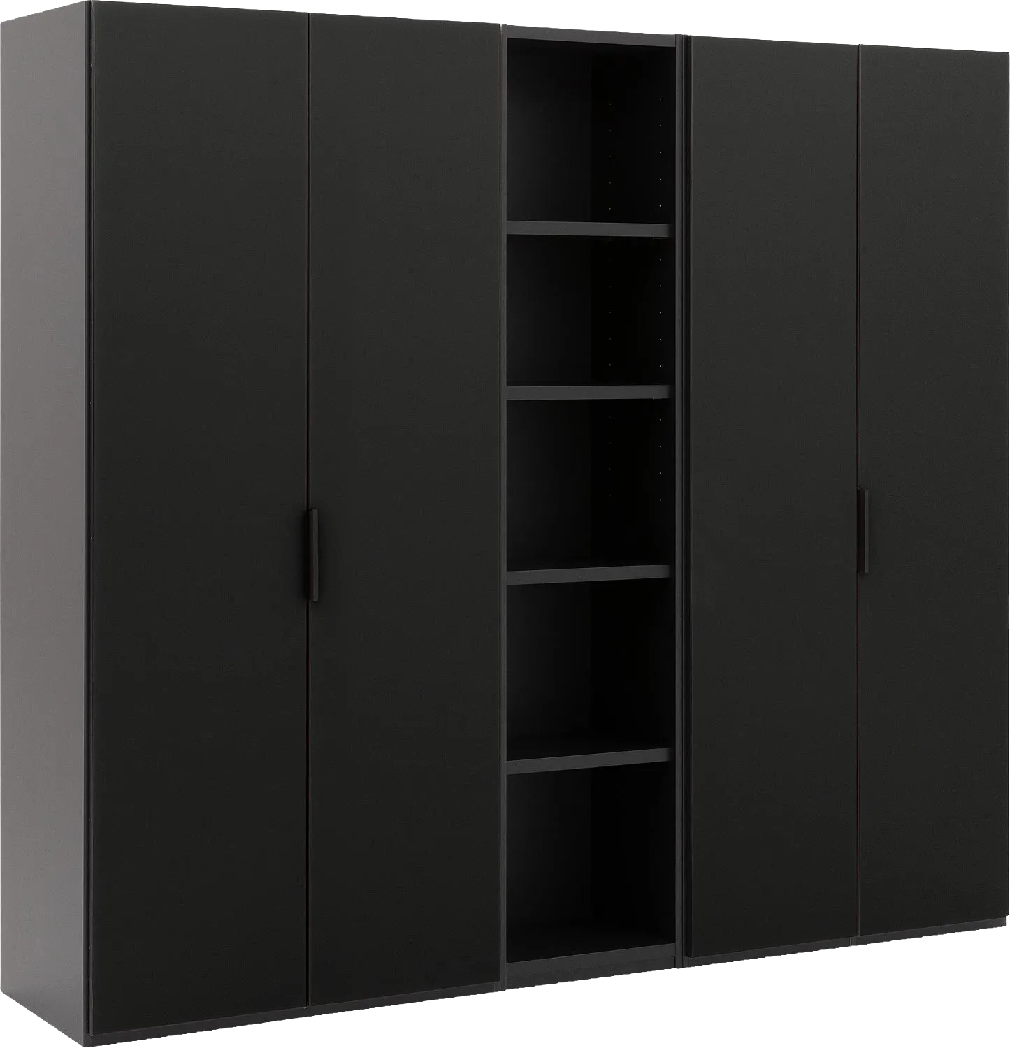 Goossens Excellent Kast Systeem Statement Compleet, 4 draaideuren met 50 cm breed rek element, 250 cm breed 223 cm hoog 61 cm diep
