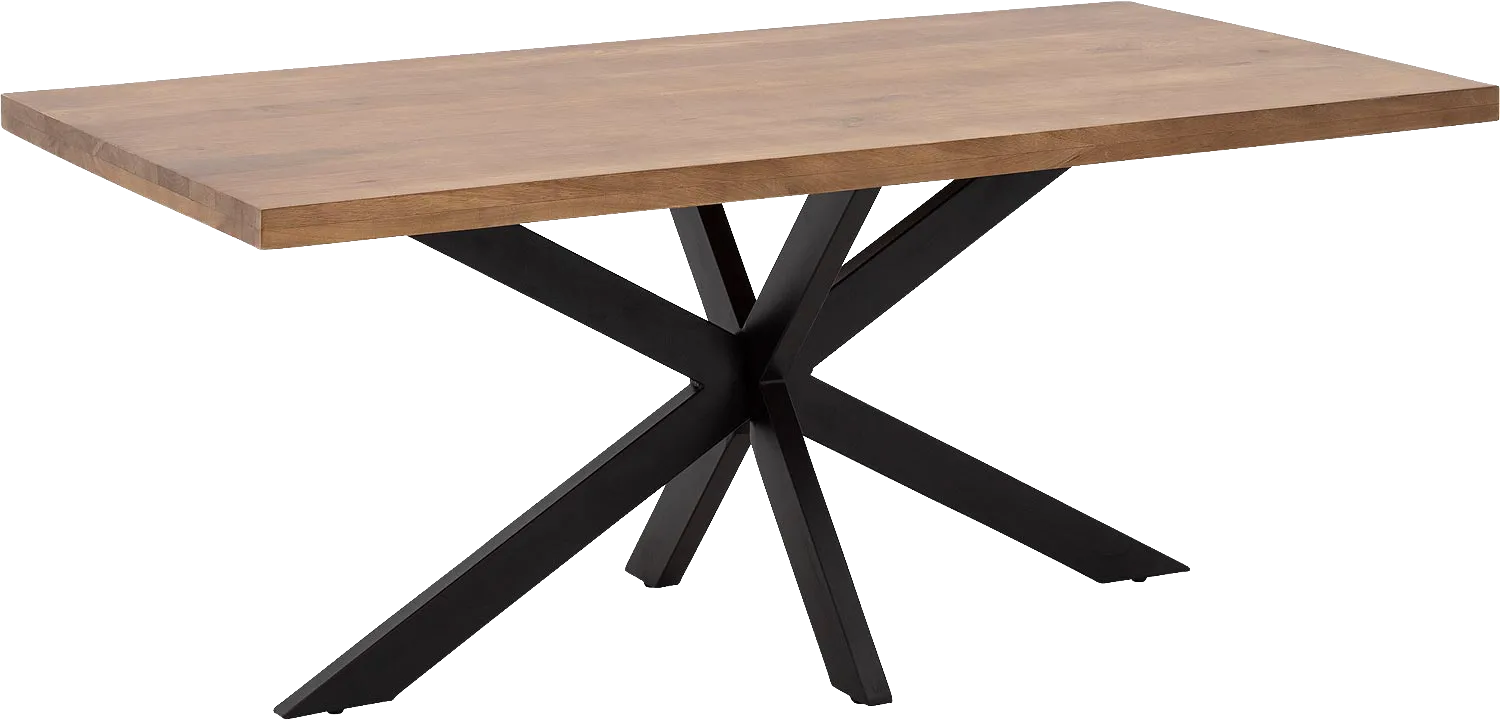 Goossens Basic Lecce Eettafel Mango Bruin - 8243799-goossens-basic-lecce-eettafel-mango-bruin-01