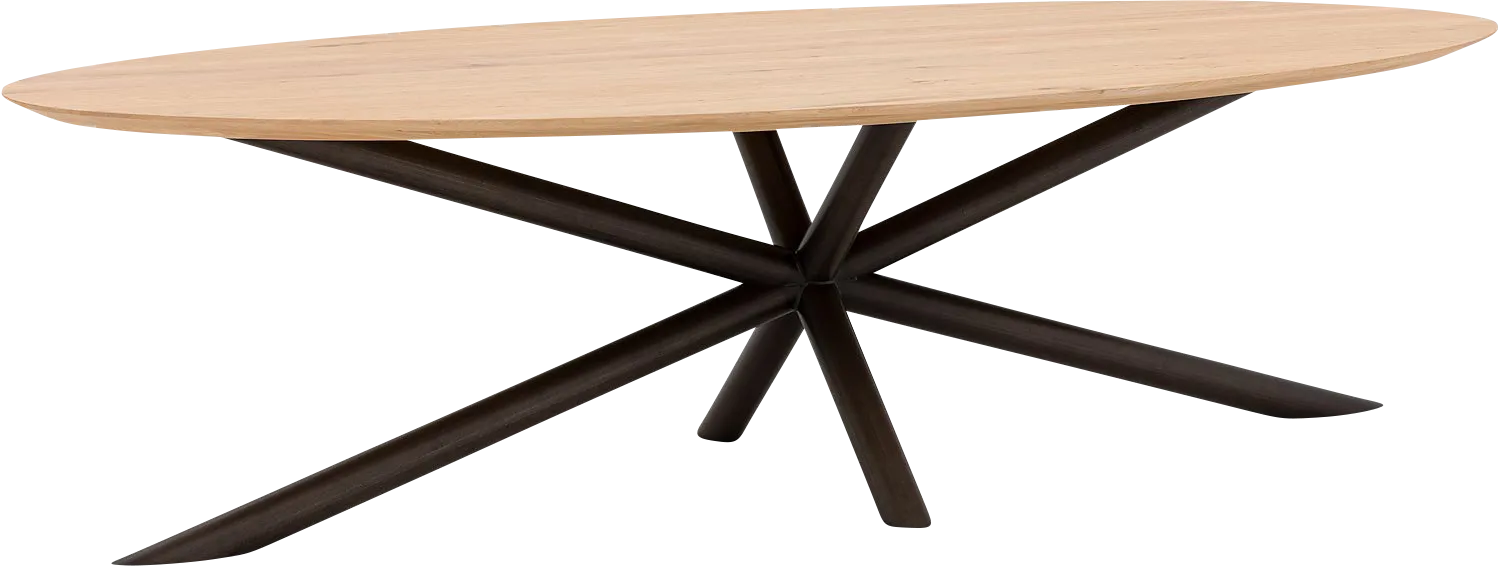 Goossens Excellent Eettafel Gs-1302, Ovaal 280 x 130 cm