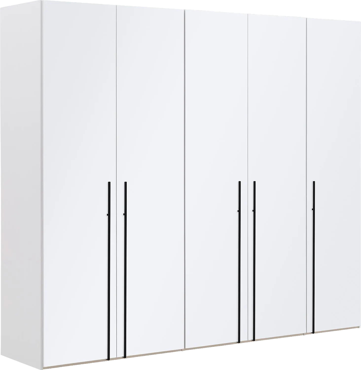 Goossens Kledingkast Easy Storage Ddk, Kledingkast 253 cm breed, 220 cm hoog, 5x glas draaideur