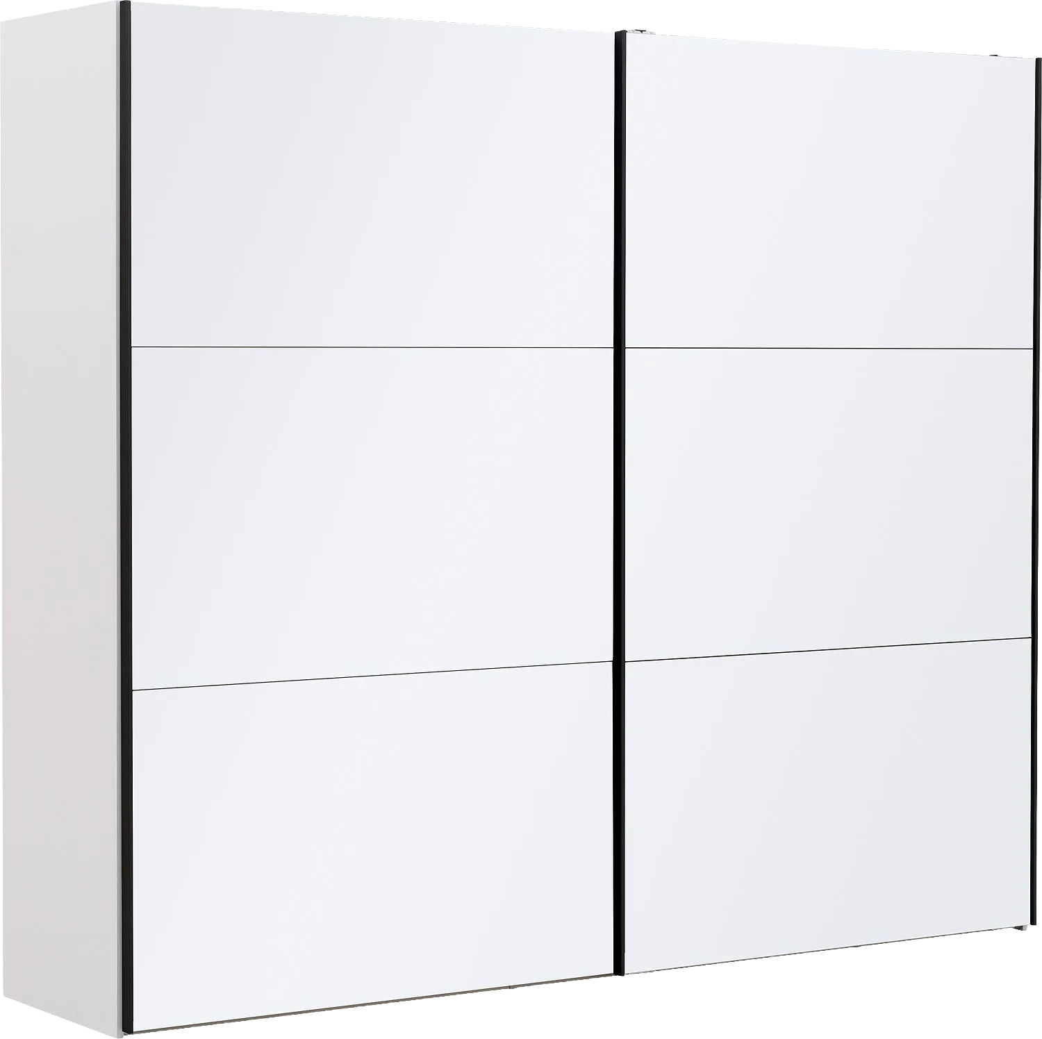 Goossens Kledingkast Easy Storage Sdk, 253 cm breed, 220 cm hoog, 2x 3 paneel glas schuifdeuren