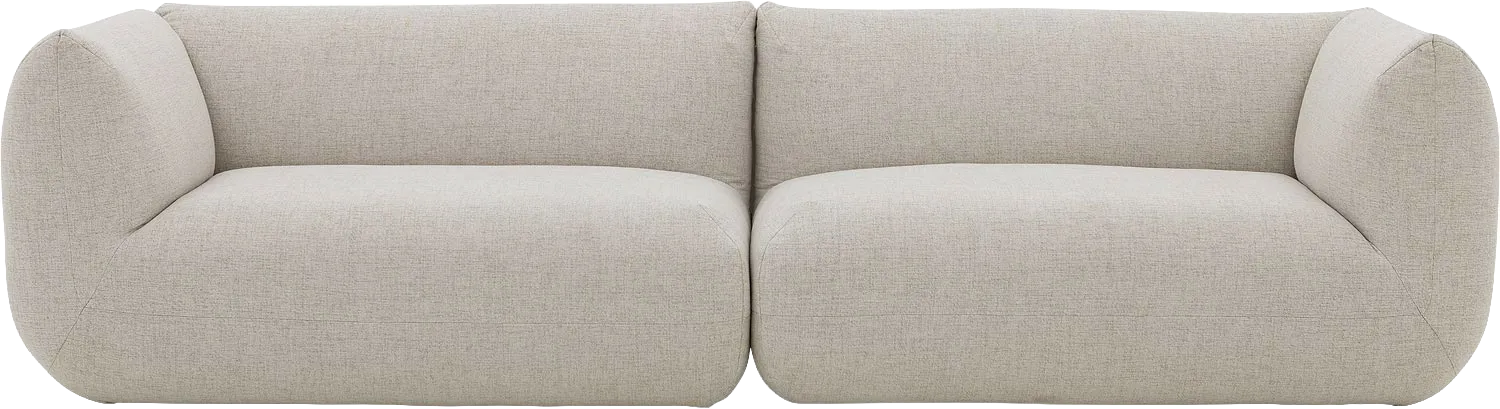 Goossens Kelsey beige, stof, 3-zits,