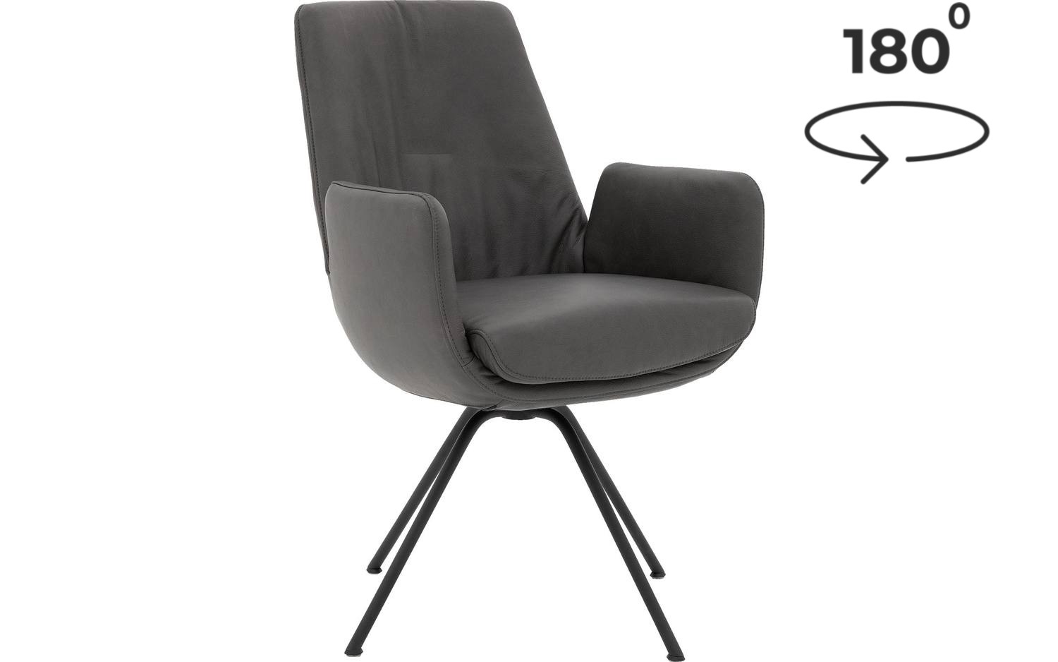 Goossens Excellent Mabach Eetkamerstoel Leer Grijs - 8202454-goossens-excellent-mabach-eetkamerstoel-leer-grijs- 35
