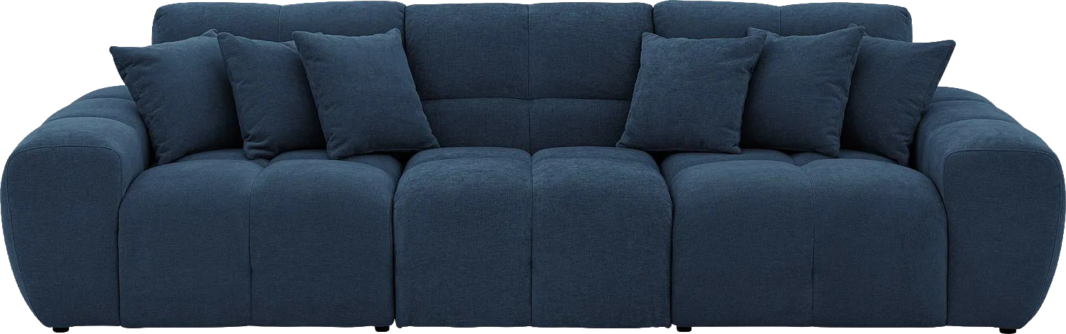 Goossens Excellent Bank Kubus blauw, stof, modern design