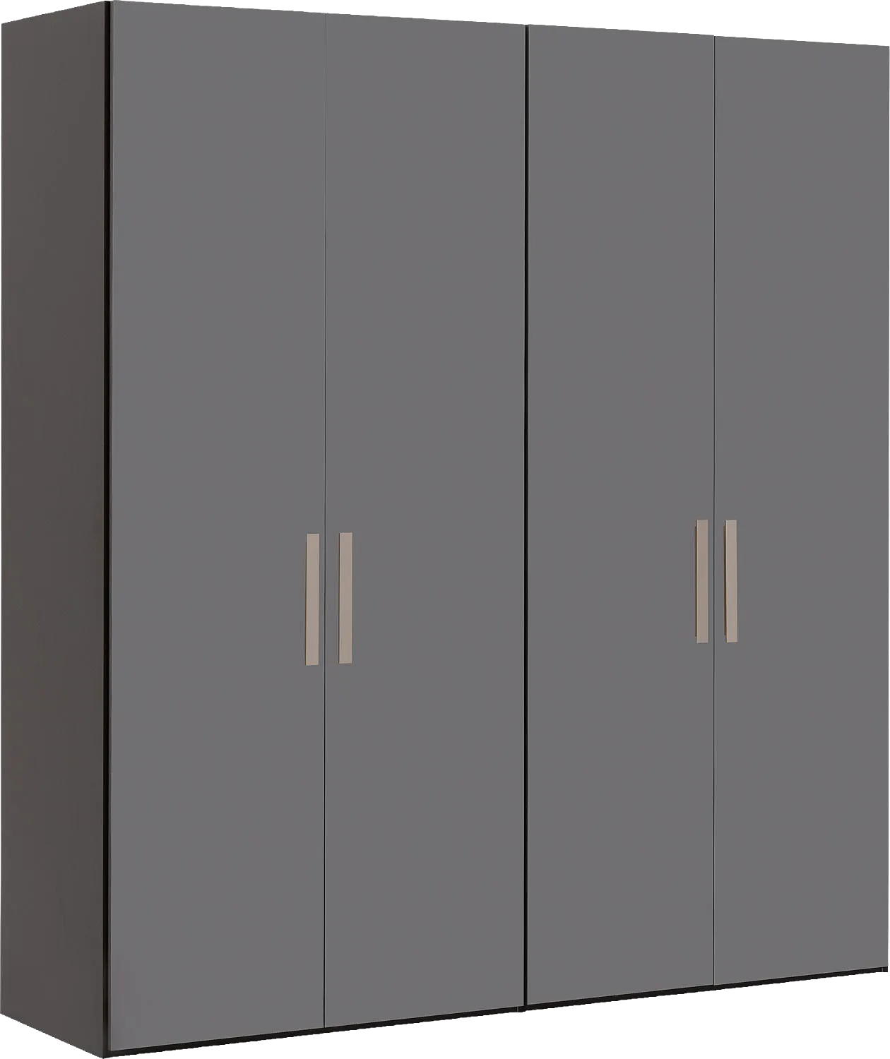 Goossens Kledingkast Easy Storage Ddk, Kledingkast 203 cm breed, 220 cm hoog, 4x glas draaideur