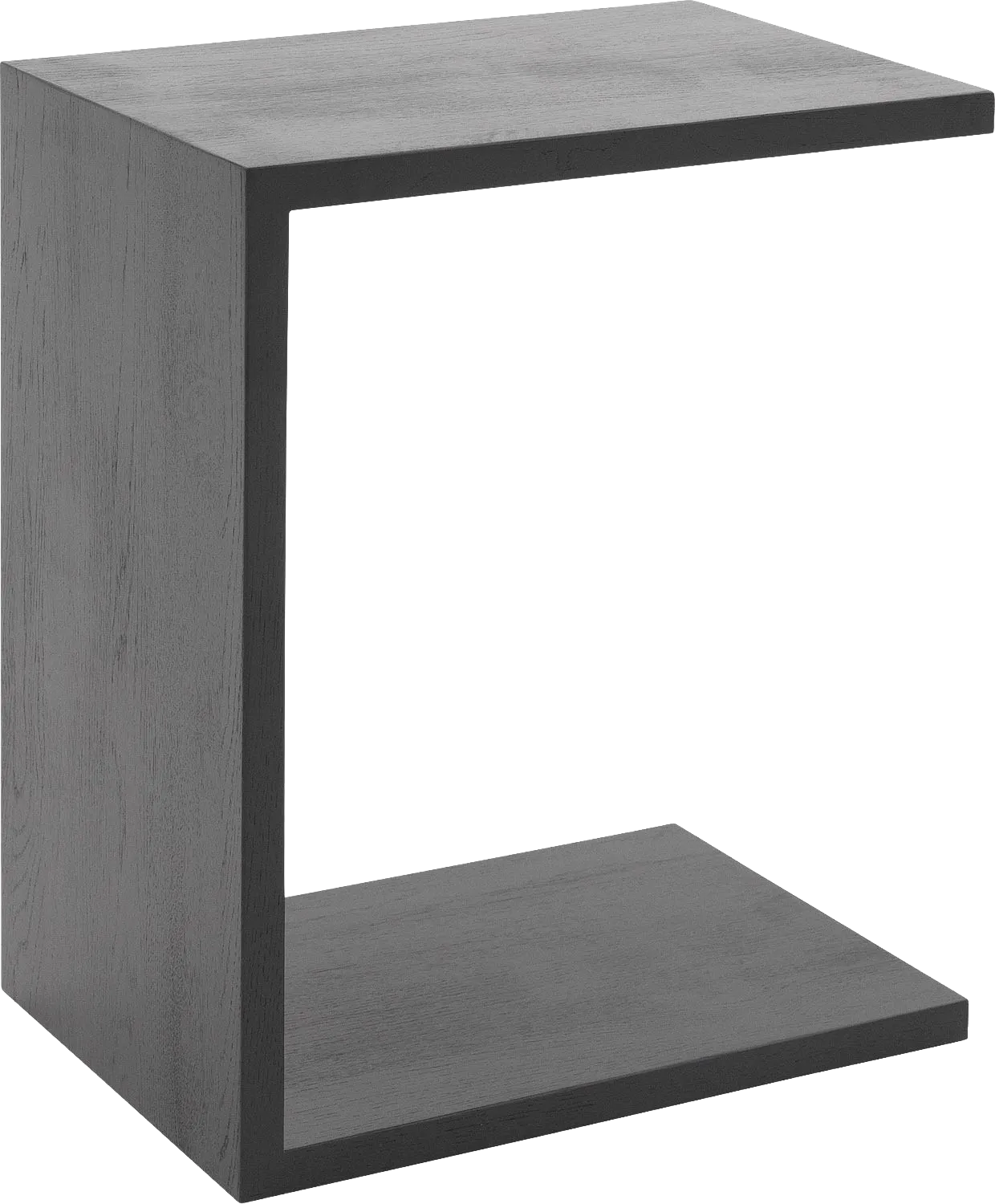 Goossens Bijzettafel Quinze, hout eiken zwart, modern design, 50 x 60 x 35 cm