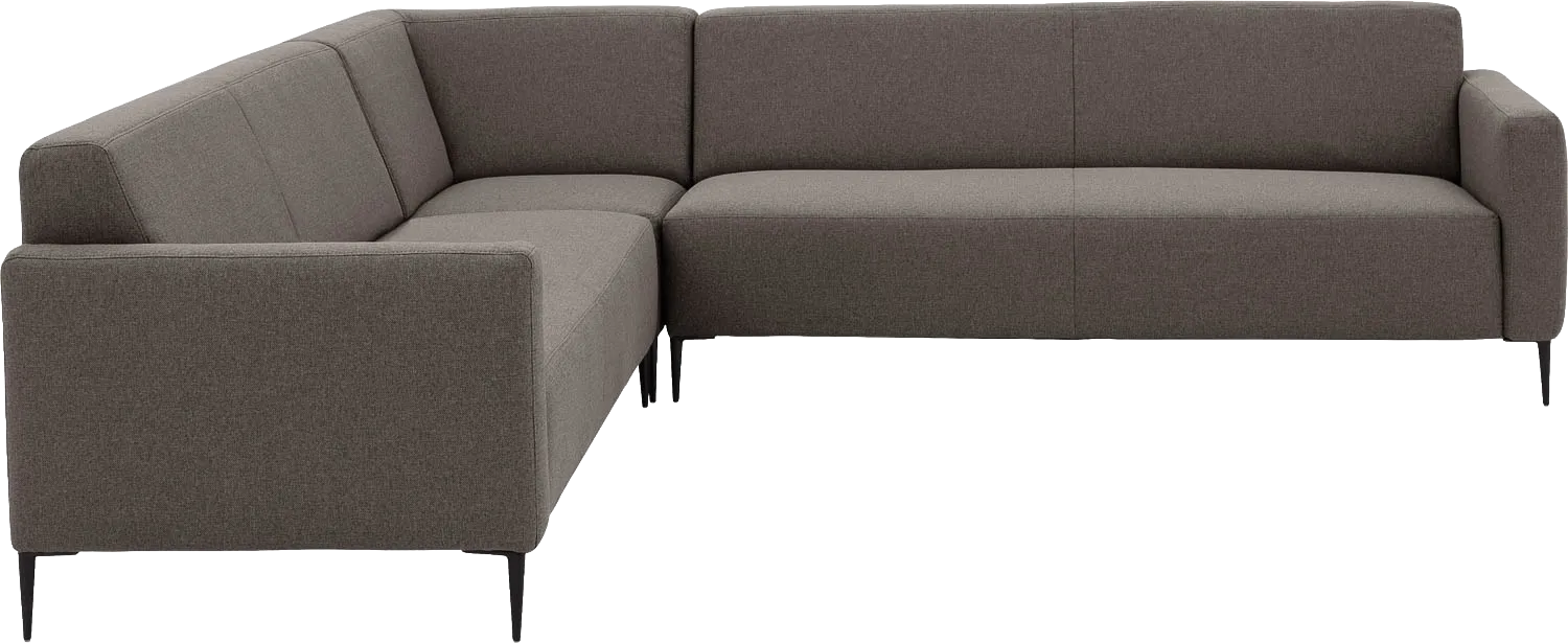Goossens Bank Key West bruin, stof, 3-zits, modern design