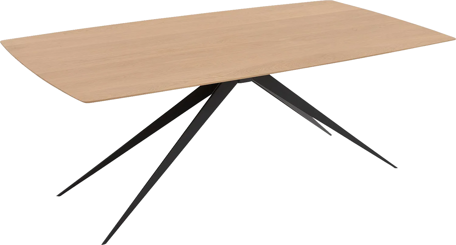 Goossens Excellent Eettafel Uniek, Semi rechthoekig 200 x 100 cm