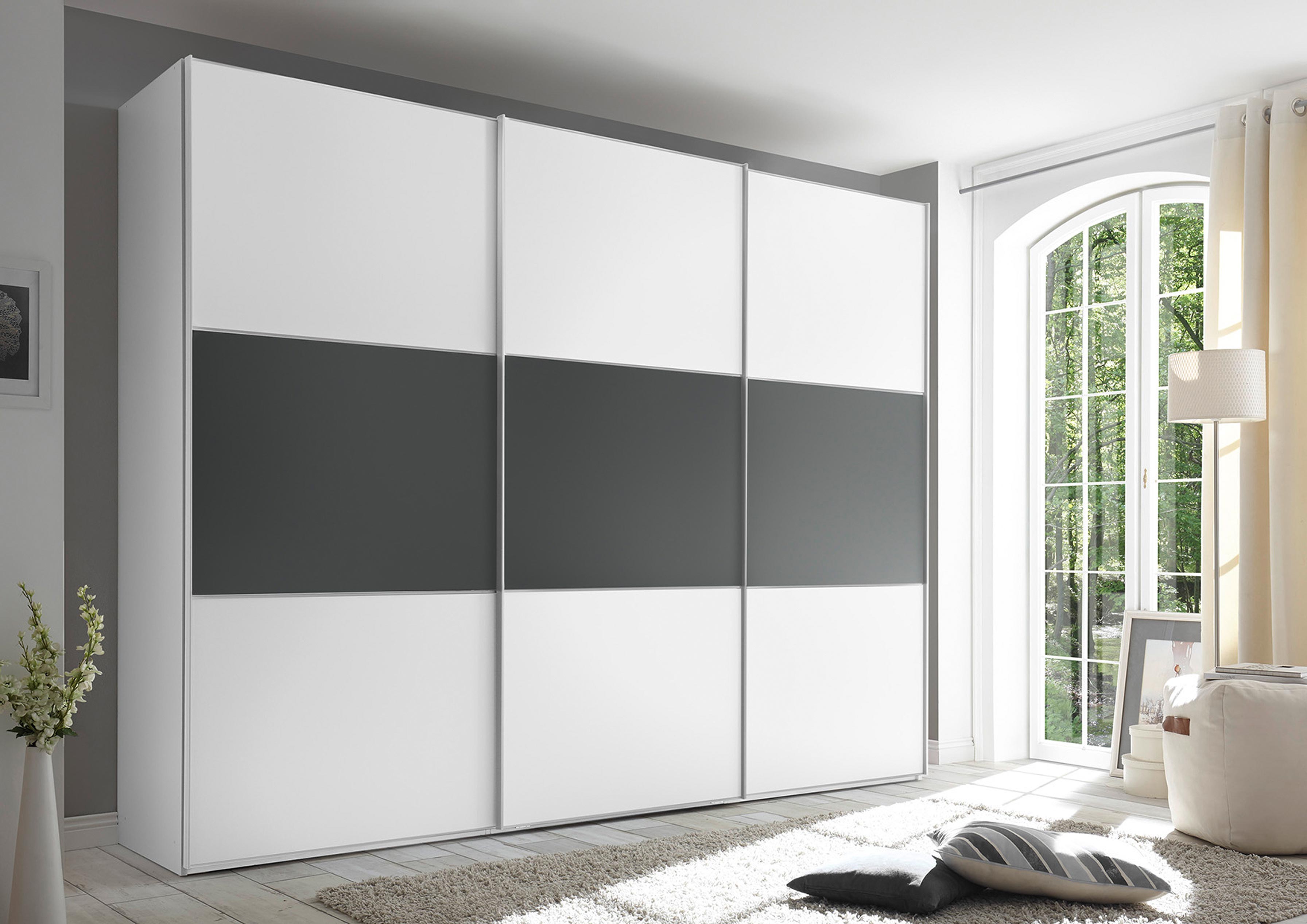 Goossens Kledingkast Seattle Completo, 249 cm breed, 222 cm hoog, 3x 2 paneel schuifdeur met middenband