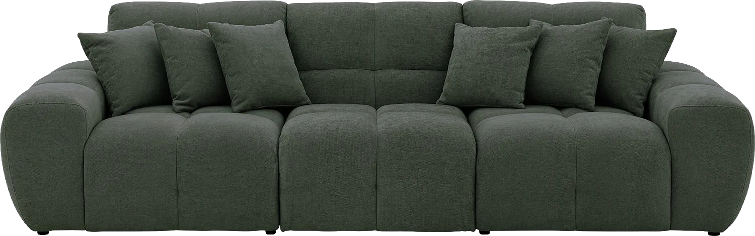 Goossens Excellent Bank Kubus groen, stof, modern design