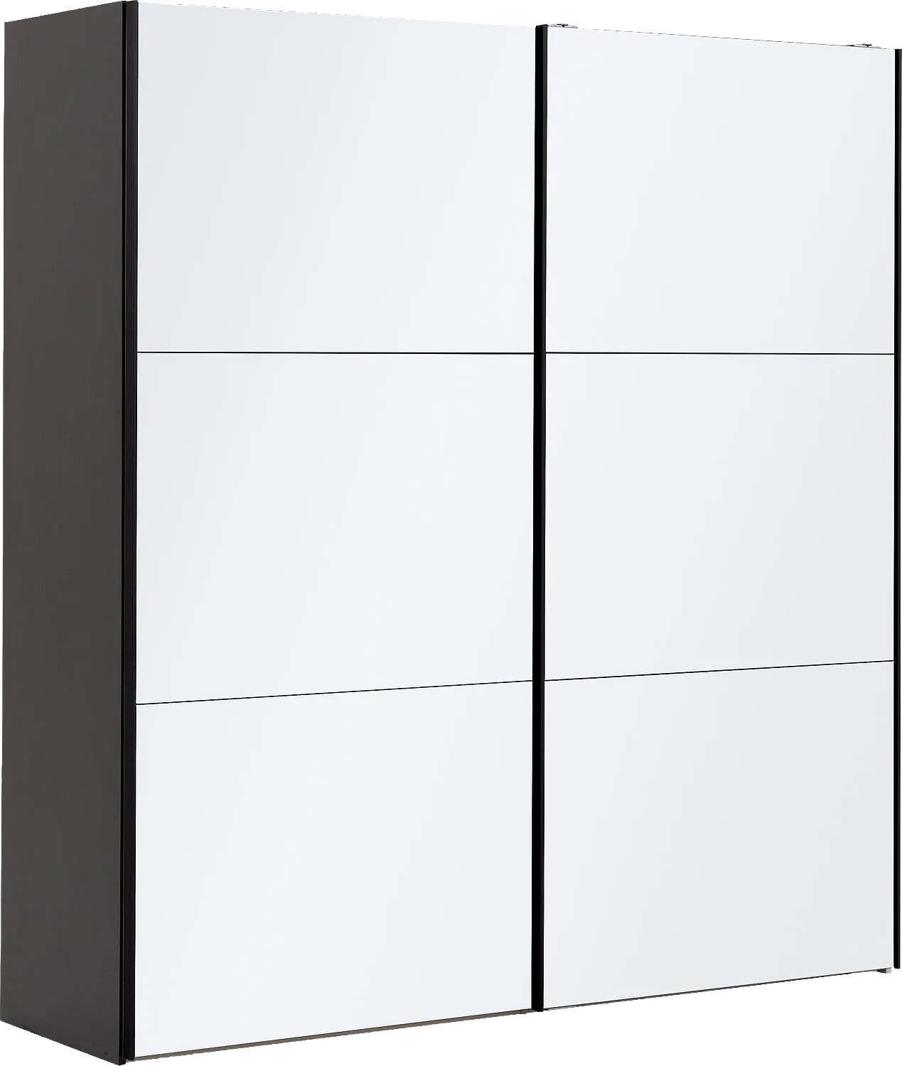 Goossens Kledingkast Easy Storage Sdk, 203 cm breed, 220 cm hoog, 2x 3 paneel glas schuifdeuren