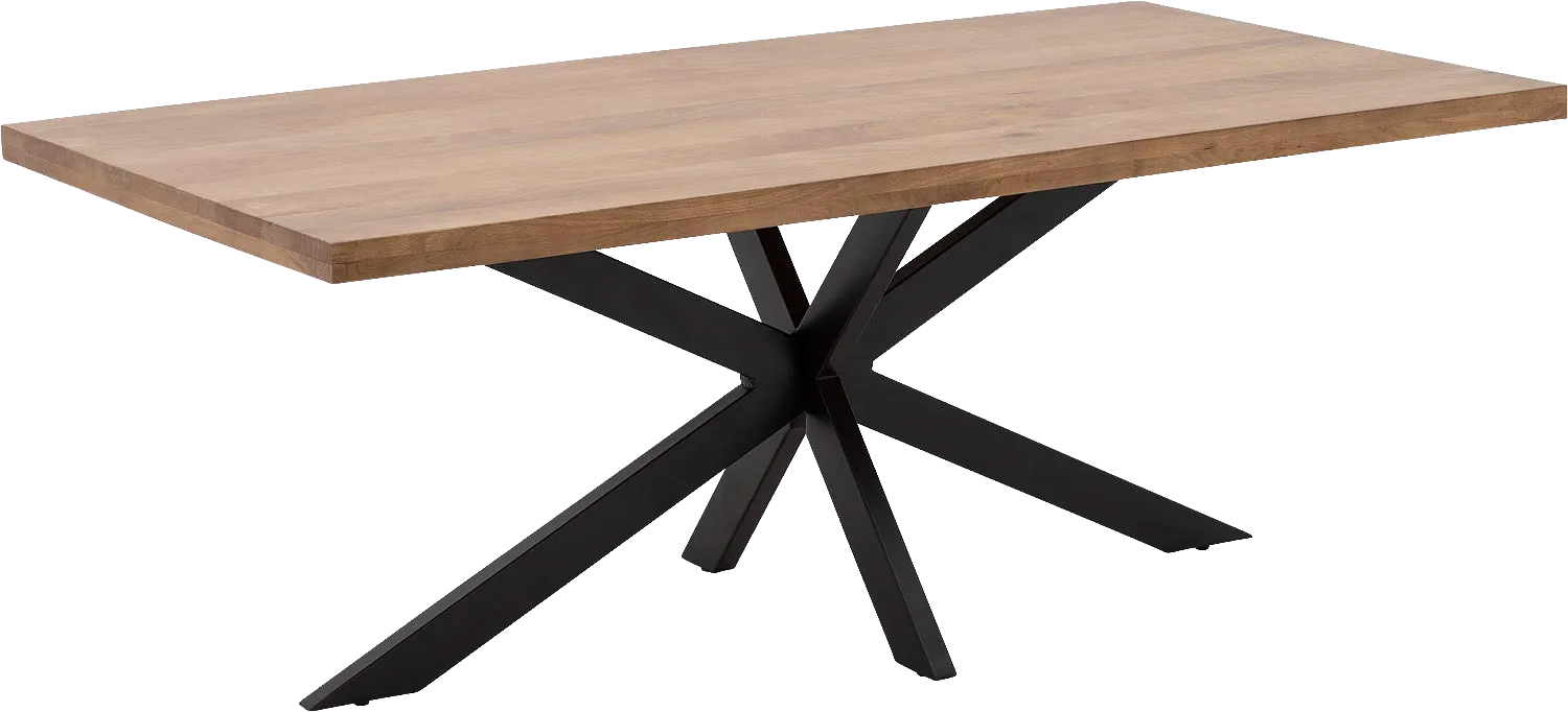 Goossens Basic Lecce Eettafel Mango Bruin - 8243802-goossens-basic-lecce-eettafel-mango-bruin-01