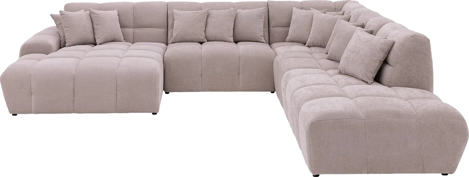 Goossens Excellent Bank Kubus beige, stof, 1,5-zits, modern design