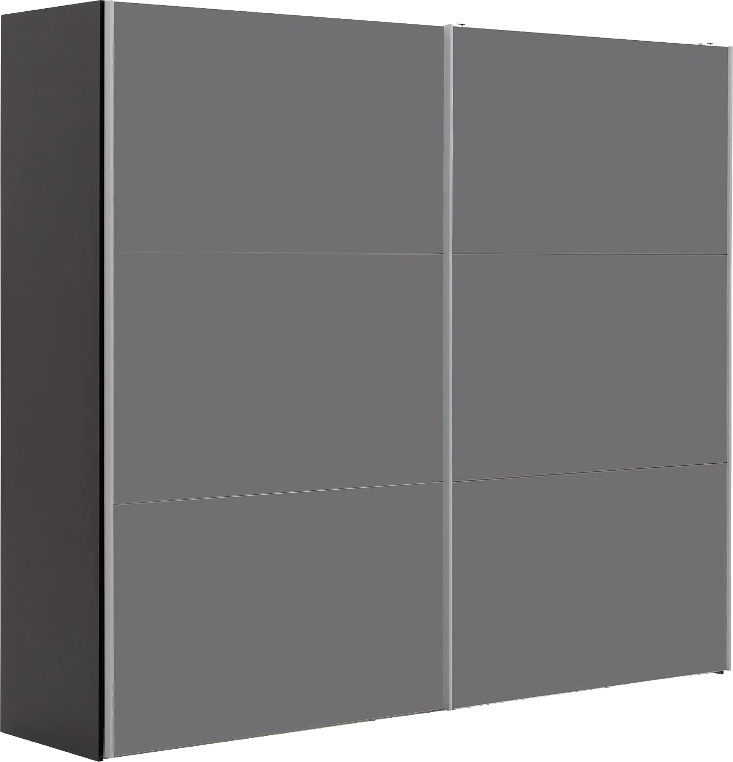 Goossens Kledingkast Easy Storage Sdk, 253 cm breed, 220 cm hoog, 2x 3 paneel glas schuifdeuren