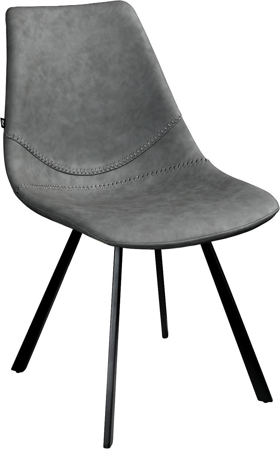 Goossens Point Eetkamerstoel Kunstleer Grijs - 8253062-goossens-point-eetkamerstoel-kunstleer-grijs-01