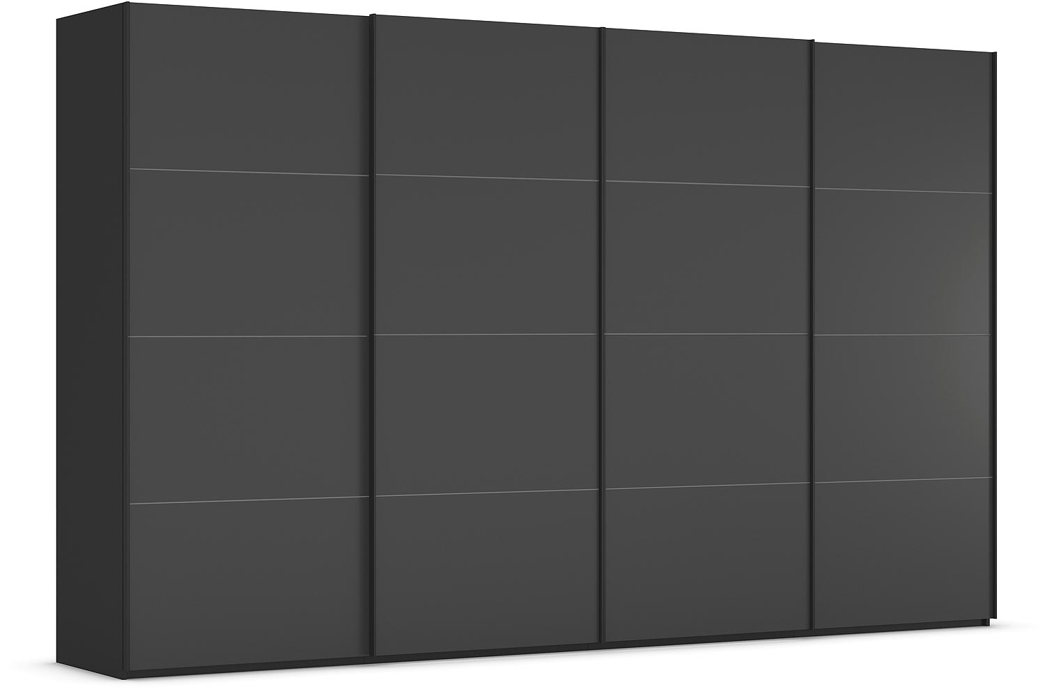 Goossens Excellent Kledingkast Finca Mat Glas, Slaapkamerkast 320 cm breed, 223 cm hoog, 4x 4 paneel glas schuifdeuren