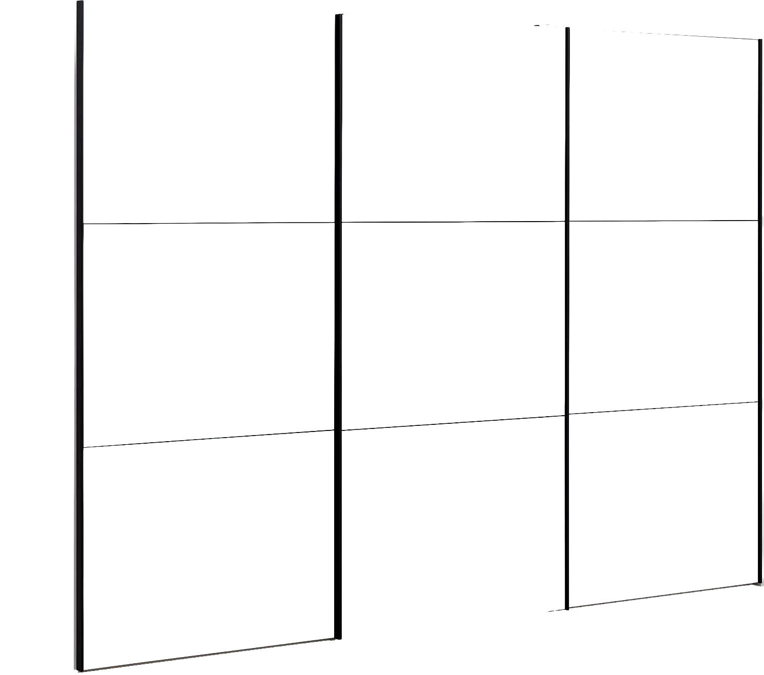 Goossens Kledingkast Easy Storage Sdk, 303 cm breed, 220 cm hoog, 3x 3 paneel glas schuifdeuren