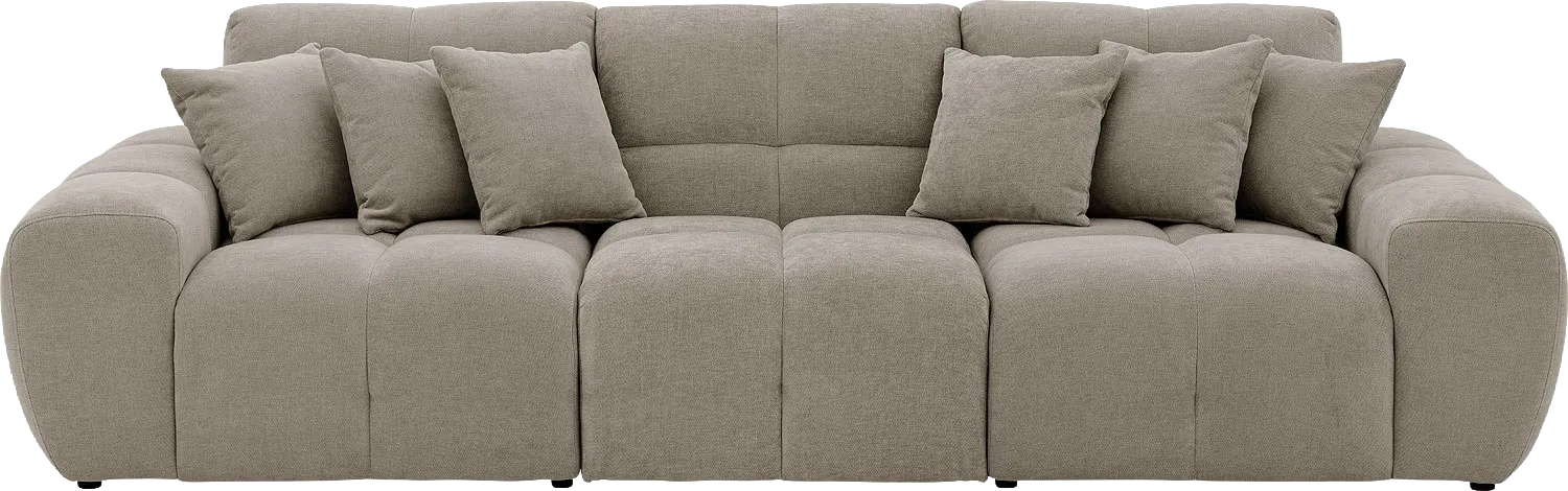 Goossens Excellent Bank Kubus bruin, stof, modern design
