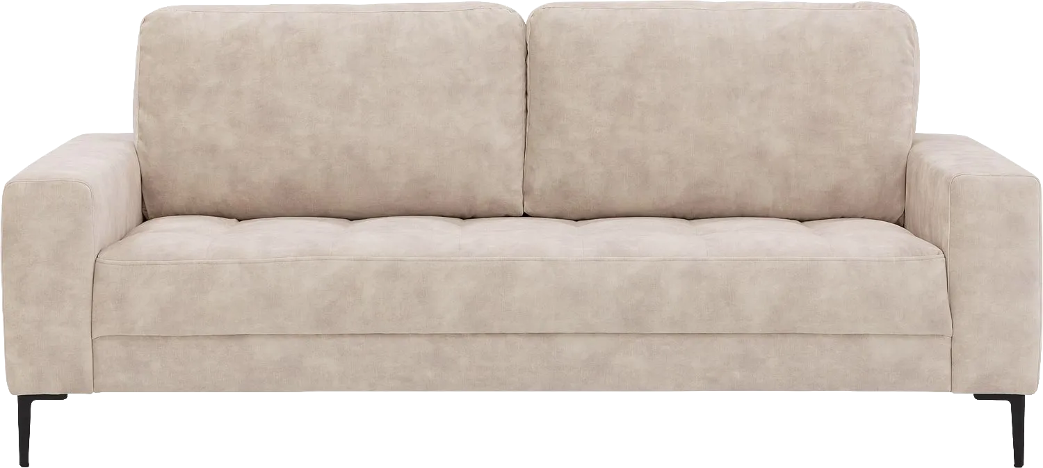 Goossens Bank Coco beige, stof, 3-zits, stijlvol landelijk