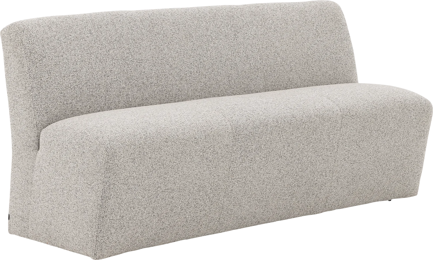 Goossens Eetkamerbank Montana beige stof leuning en met wielen, stijlvol landelijk