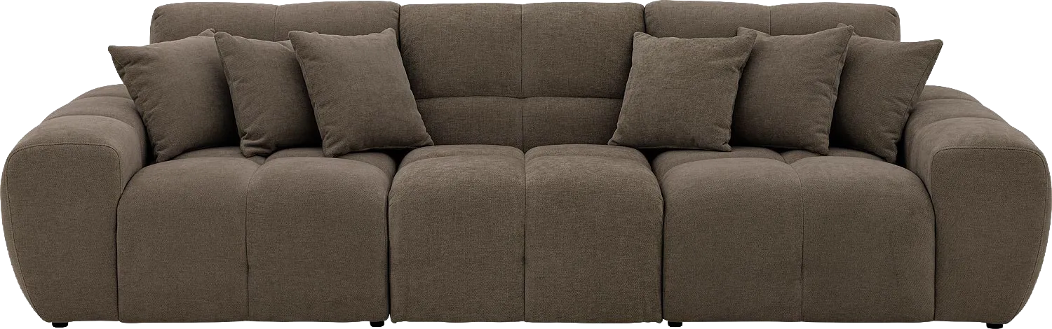 Goossens Excellent Bank Kubus bruin, stof, modern design