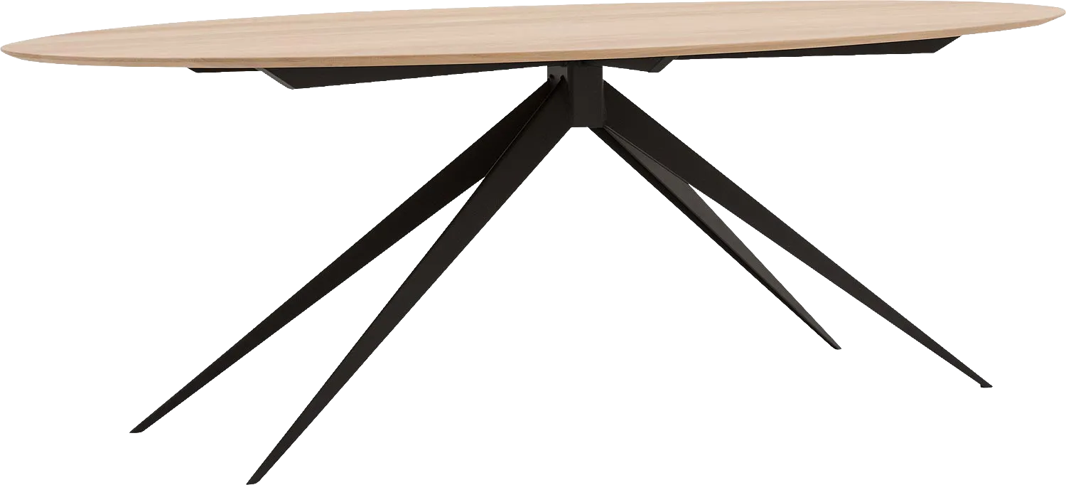 Goossens Excellent Eettafel Uniek, Ovaal 220 x 120 cm