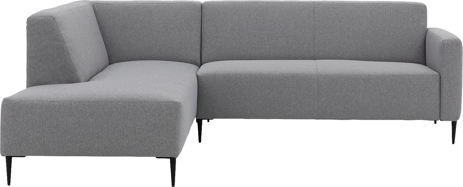 Goossens Bank Key West grijs, stof, 2,5-zits, modern design met ligelement rechts