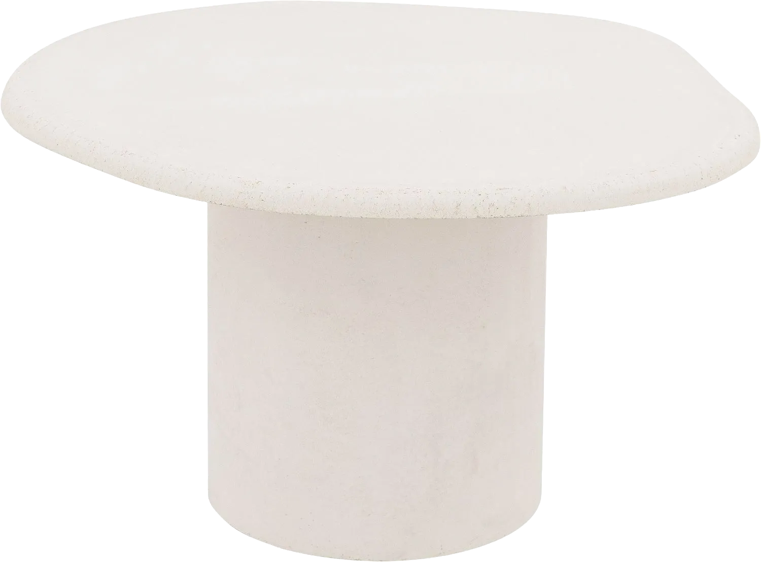 Goossens Salontafel Stone organisch, beton wit, urban industrieel, 70 x 40 x 60 cm