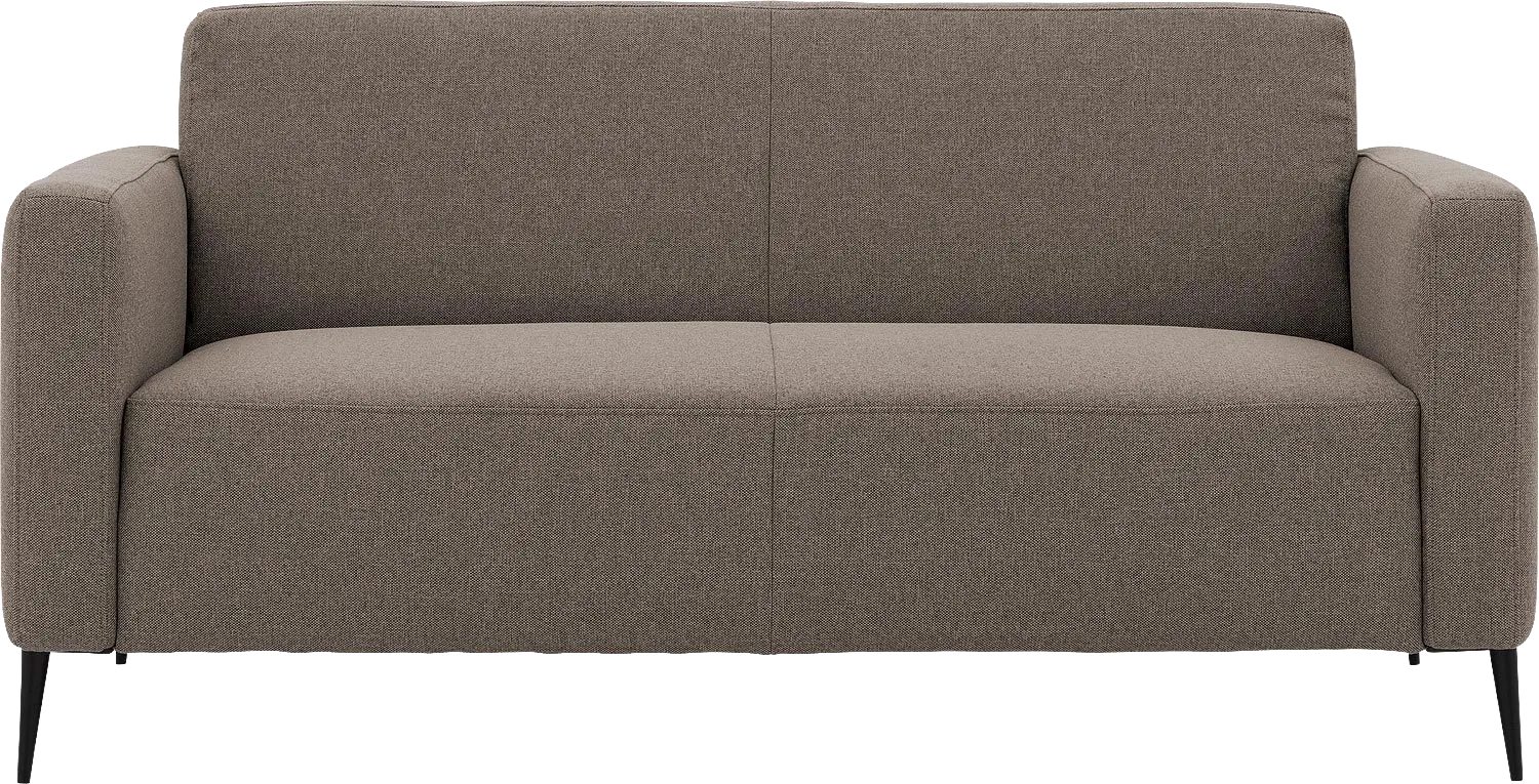Goossens Bank Key West bruin, stof, 2,5-zits, modern design