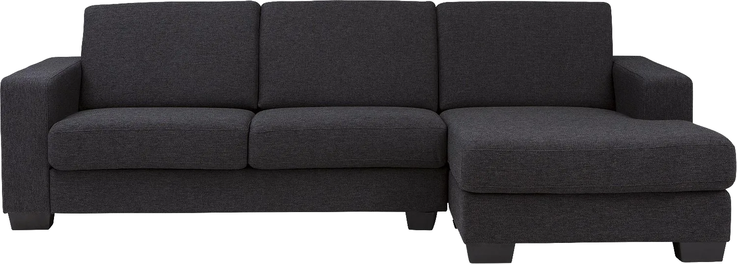 Goossens Hoekbank N-joy Divana Met Chaise Longue grijs, stof, 2-zits, stijlvol landelijk met chaise longue rechts