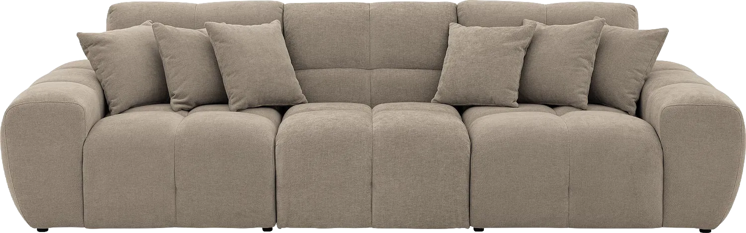 Goossens Excellent Bank Kubus bruin, stof, modern design