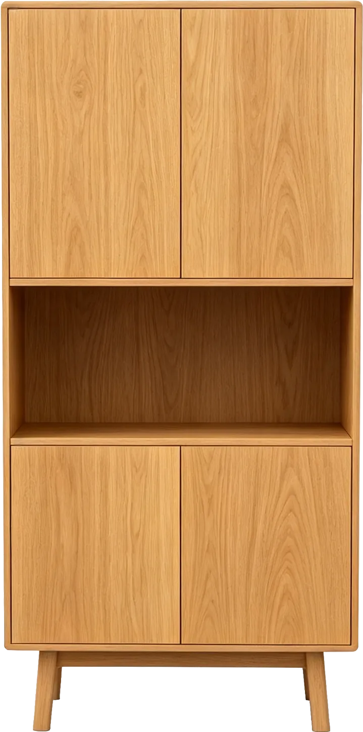 Goossens Basic Emilie Opbergkast Eiken - 8260426-goossens-basic-emilie-opbergkast-eiken-01
