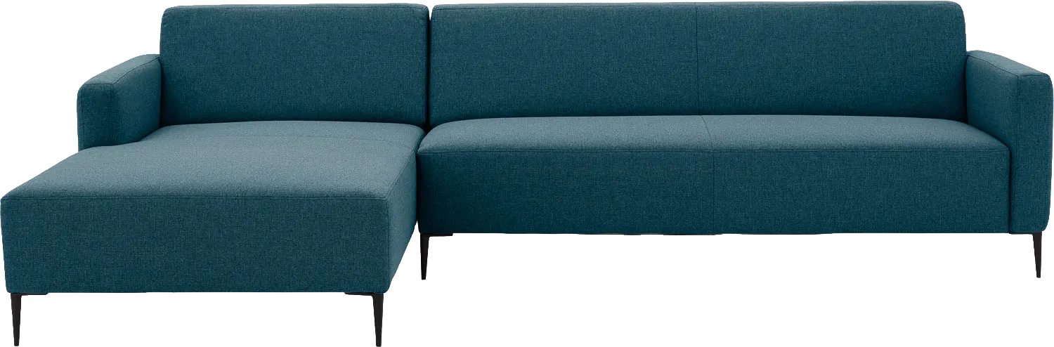 Goossens Bank Key West blauw, stof, 3-zits, modern design