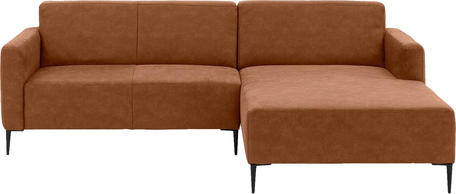 Goossens Bank Key West cognac, micro leer, 2-zits, modern design