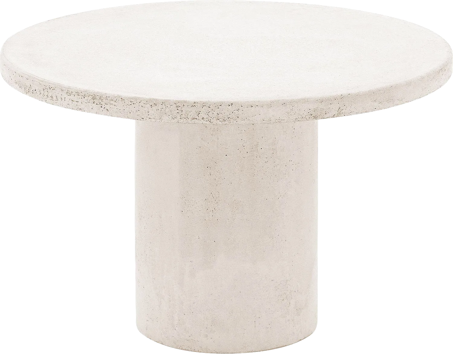 Goossens Salontafel Stone rond, beton wit, urban industrieel, 50 x 31 x 50 cm