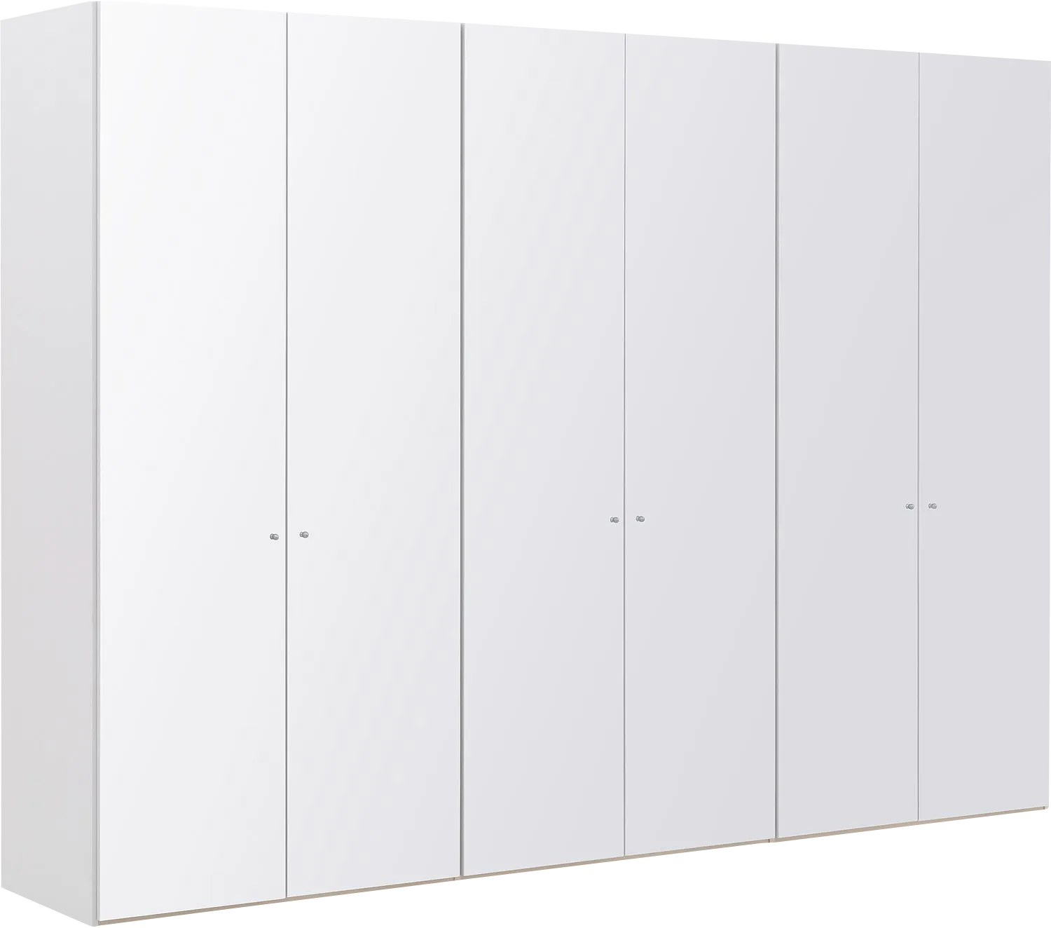 Goossens Kledingkast Easy Storage Ddk, Kledingkast 304 cm breed, 220 cm hoog, 6x glas draaideur