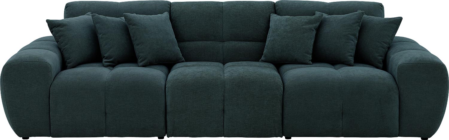Goossens Excellent Bank Kubus groen, stof, modern design