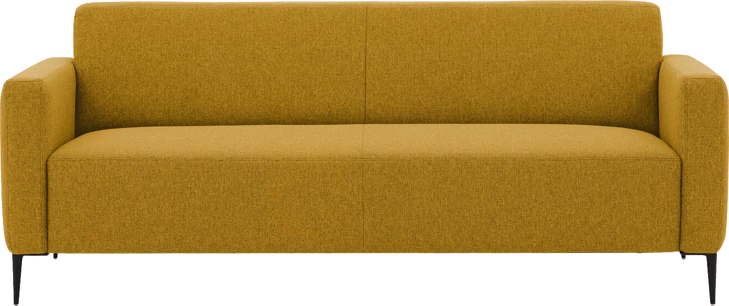Goossens Bank Key West geel, stof, 3-zits, modern design