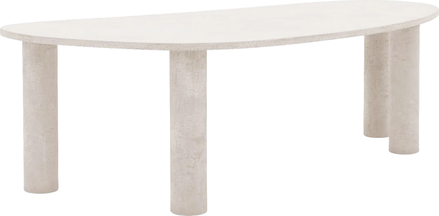 Goossens Stone Eettafel Beton Wit - 8231890-goossens-stone-eettafel-beton-wit-01