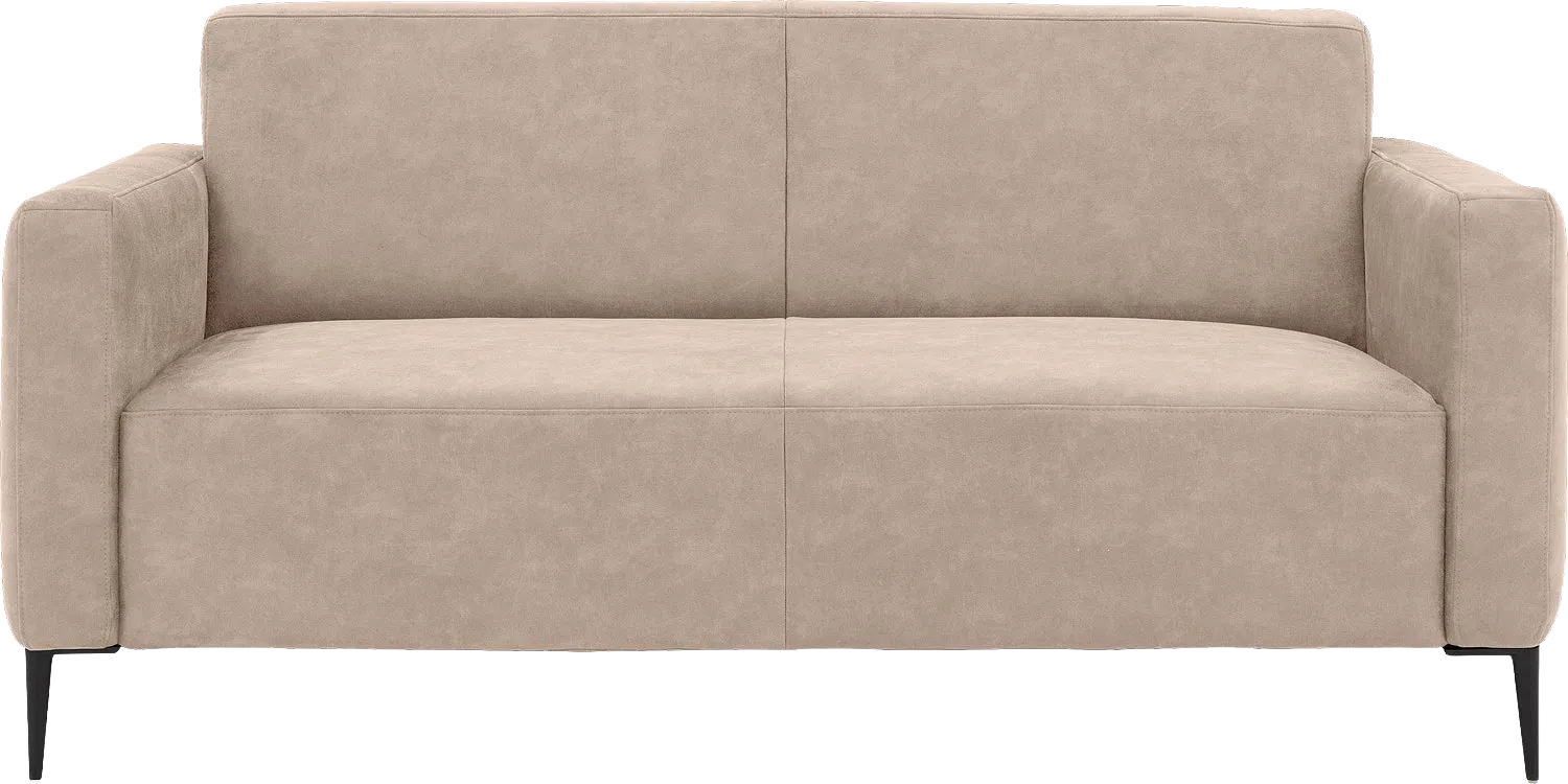 Goossens Bank Key West beige, micro leer, 2,5-zits, modern design