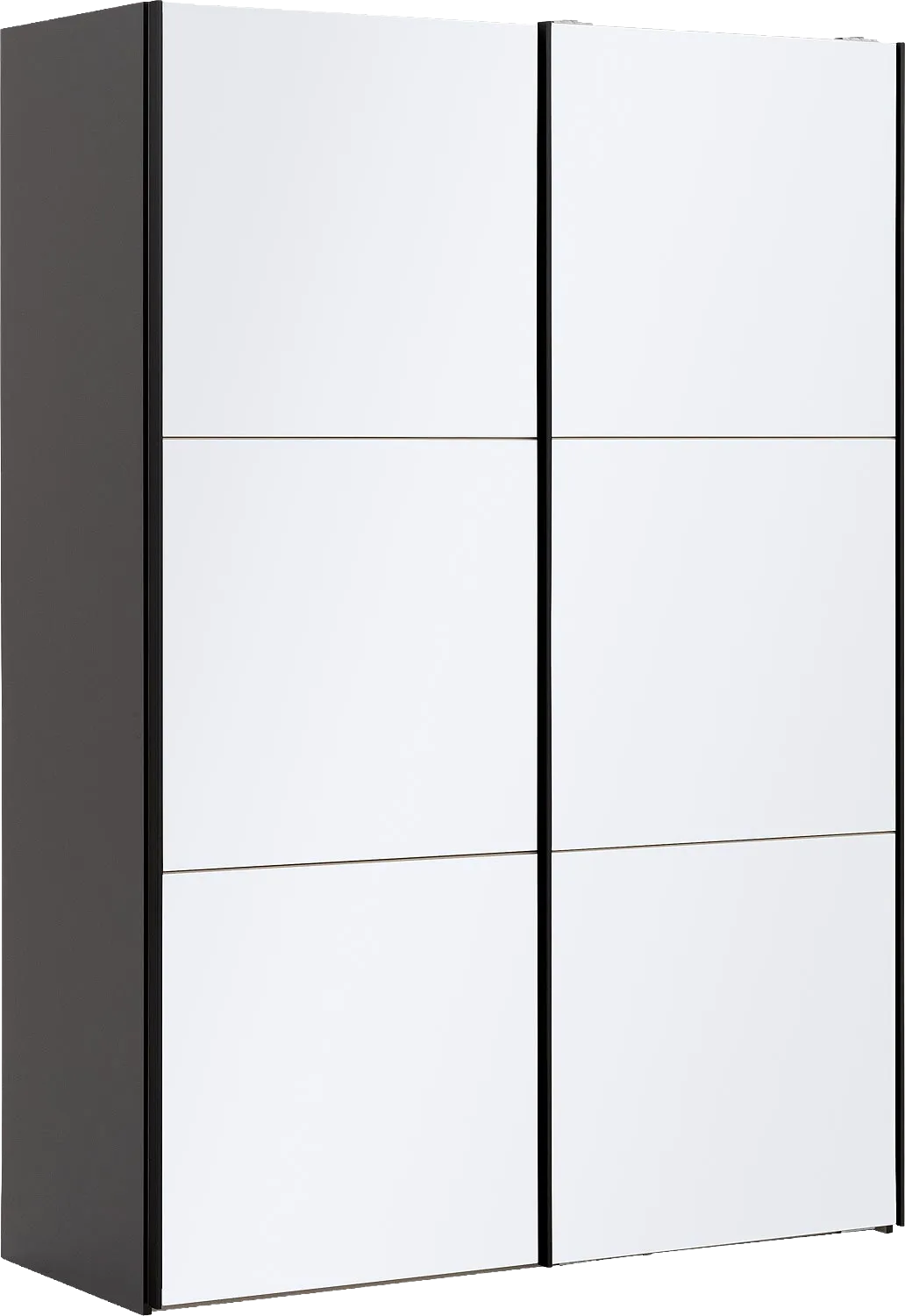 Goossens Kledingkast Easy Storage Sdk, 153 cm breed, 220 cm hoog, 2x 3 paneel glas schuifdeuren