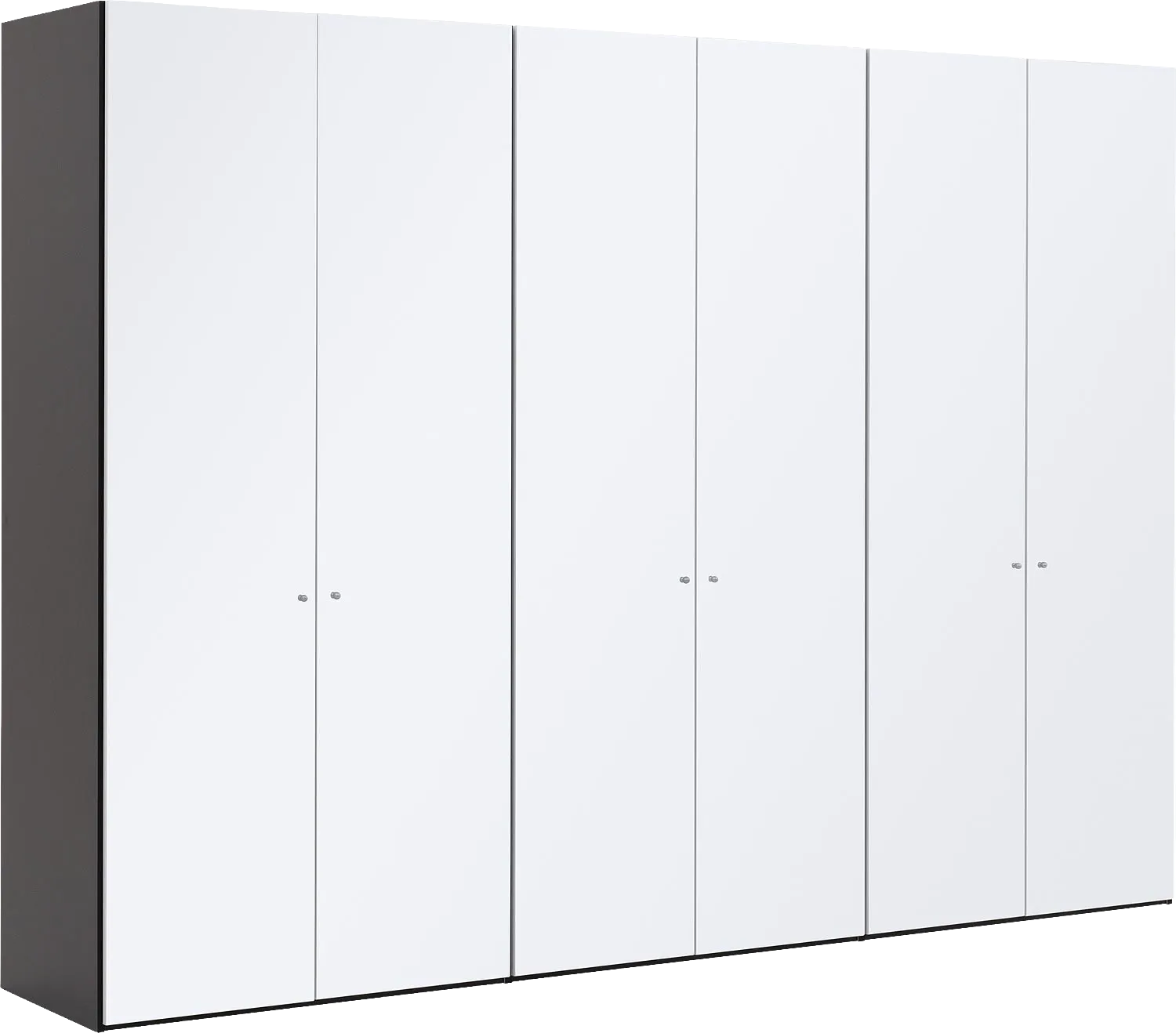 Goossens Kledingkast Easy Storage Ddk, Kledingkast 304 cm breed, 220 cm hoog, 6x glas draaideur