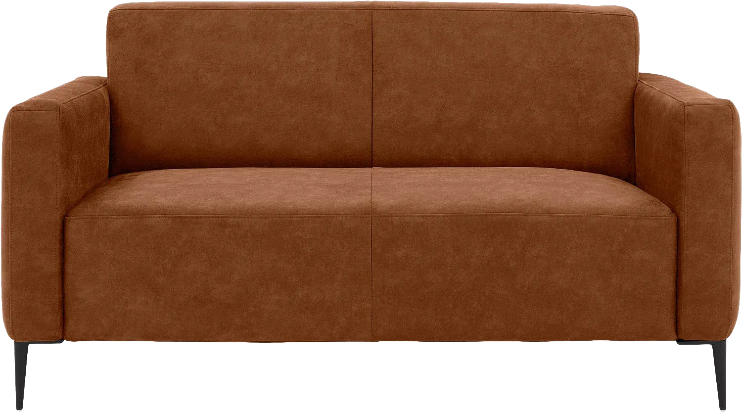 Goossens Bank Key West cognac, micro leer, 2-zits, modern design