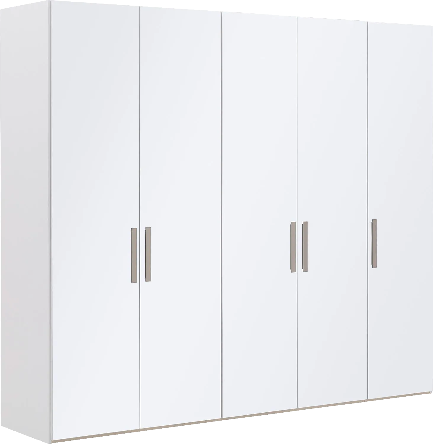 Goossens Kledingkast Easy Storage Ddk, Kledingkast 253 cm breed, 220 cm hoog, 5x glas draaideur