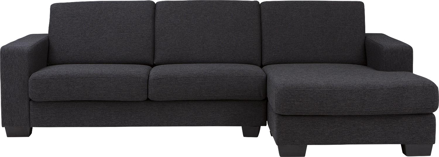 Goossens Hoekbank N-joy Divana Met Chaise Longue grijs, stof, 2-zits, stijlvol landelijk met chaise longue rechts