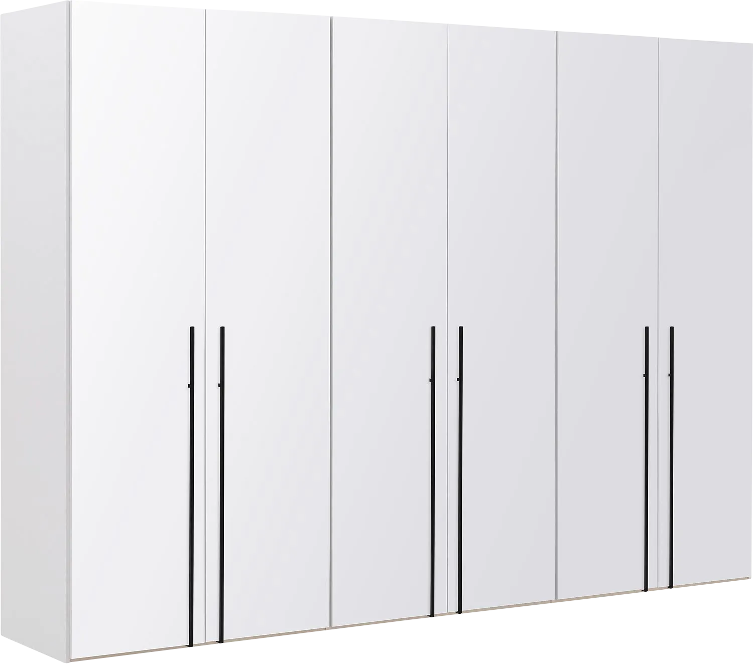 Goossens Kledingkast Easy Storage Ddk, Kledingkast 304 cm breed, 220 cm hoog, 6x glas draaideur