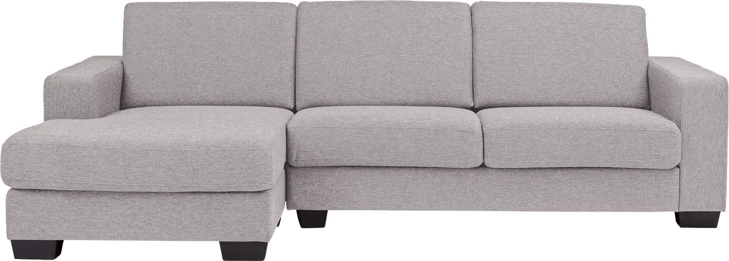 Goossens Hoekbank N-joy Divana Met Chaise Longue grijs, stof, 2,5-zits, stijlvol landelijk met chaise longue links