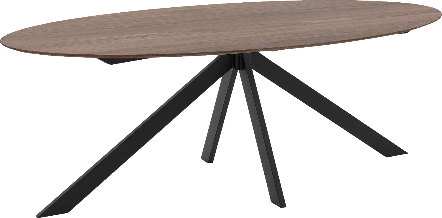 Goossens Excellent Eettafel Uniek, Ovaal 200 x 110 cm