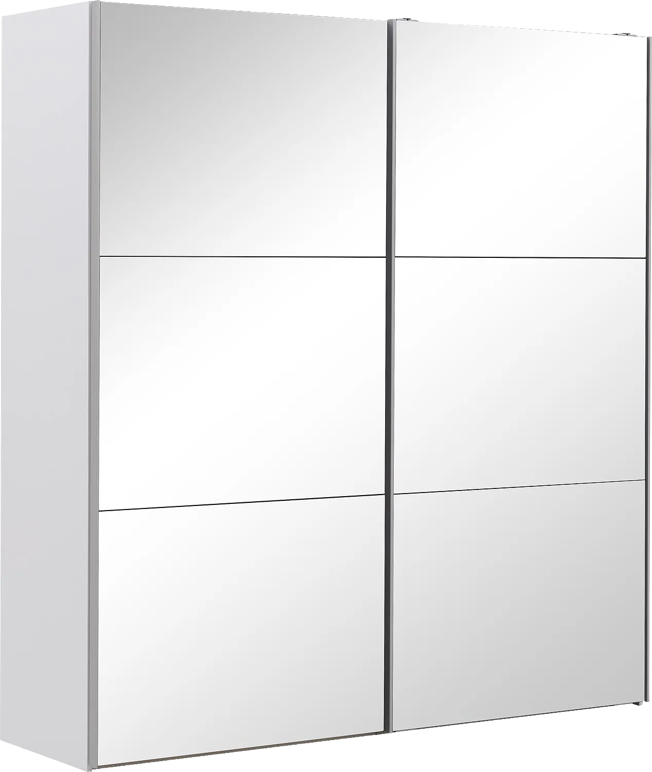 Goossens Kledingkast Easy Storage Sdk, 203 cm breed, 220 cm hoog, 2x 3 paneel spiegel schuifdeuren